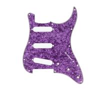 Electric Guitar Pickguard 11 Hole Plastic Front Guard with Aluminum Foil Shielding, Scratch Protection and Easy Installation for Strat Style Guitars (Violette)