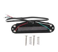 Electric Guitar Pickup | ST Dual Rail 11K Impedance for Enhanced Bass & Note Clarity | Metal/ABS/Ceramic Core Construction | Easy Install Replacement Part (black black track)