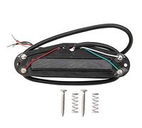 Electric Guitar Pickup | ST Dual Rail 11K Impedance for Enhanced Bass & Note Clarity | Metal/ABS/Ceramic Core Construction | Easy Install Replacement Part (white black track)