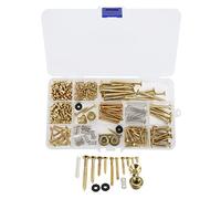Electric Guitar Screw Kit Assortment Set Repair Fasteners with Custom Acrylic Storage Box Deluxe Stainless Hardware Fasteners Assortment set for Electric Guitar Pickup (or)