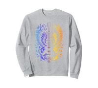 Electric Guitar with Rainbow Wings and Floral Art Festival Sweatshirt