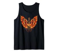 Electric Guitar with Wings Music Lover Rock and Roll Débardeur