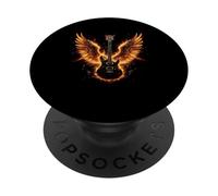 Electric Guitar with Wings Music Lover Rock and Roll PopSockets PopGrip Adhésif