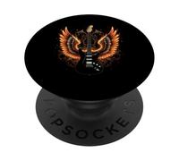 Electric Guitar with Wings Music Lover Rock and Roll PopSockets PopGrip Adhésif
