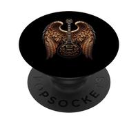 Electric Guitar with Wings Music Lover Rock and Roll PopSockets PopGrip Adhésif