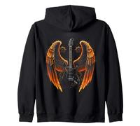 Electric Guitar with Wings Music Lover Rock and Roll Sweat à Capuche