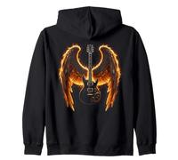 Electric Guitar with Wings Music Lover Rock and Roll Sweat à Capuche