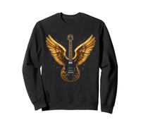 Electric Guitar with Wings Music Lover Rock and Roll Sweatshirt