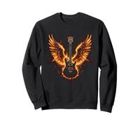 Electric Guitar with Wings Music Lover Rock and Roll Sweatshirt