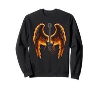 Electric Guitar with Wings Music Lover Rock and Roll Sweatshirt