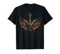 Electric Guitar with Wings Music Lover Rock and Roll T-Shirt