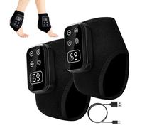 Electric Heated Ankle Wrap - 6 Adjustable Levels 5 Modes, Cordless Rechargeable Foot Warming Pad, Relieves Post Exercise, Portable Office Home Relief, Soft Fabric Elderly Care | for M