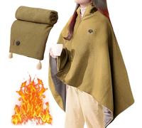 Electric Heated Shawl Wraps, Portable Heated Blanket Shawl Wraps for Women, Portable USB Heated Blanket Shawls with 3 Heat Settings & Fast Heating, Shawls Wrap for Home Outdoor Office Use (B)