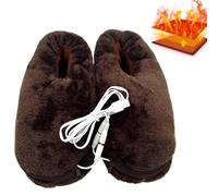 Electric Heating Shoes, USB Rechargeable Pad, 12,2" Slipper with Strong Warmth, Foot Device with Easy Setup, Household Supply Accessory for Winter Bedroom Office Dorm Apartment and Travelers Use