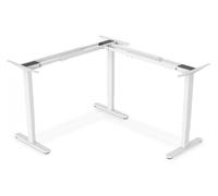 Electric Height Adjustable Desk Frame, 3-leg height:124-208 cm, load: 120 kg, white