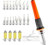 Electric Hot Knife Cutter Tool Multipurpose Heat Knife Cutting Plastic Rope Fabric DIY Craft Accessories 22Pcs EU Plug