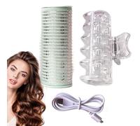 Electric Hot Rollers | Self-adhesive Curlers | Hair Curling Tools | Portable Hair Rollers | Medium Hair Curlers | Portable Stylish Curling Rollers for Medium Hair, Girls