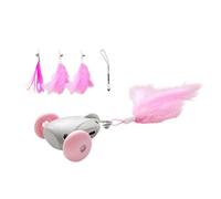Electric Interactive Cat Toy, Squeaky Toys for Kitten with Feathers, Cat Toys with Bells, Mice Moving Cat Toys, Interactive Cat Toy with Lights, Electric Cat Toy for Indoor Cats, Outdoor Cat Toy with