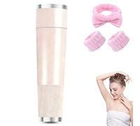 Electric Intimate Hair Trimmer, Waterproof 2-in-1 Bikini Trimmer for Women, Rechargeable Portable Womens Electric Body Hair Razor Shaver for Pubic Hair, Legs, Underarms & Face (Beige)