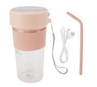Electric Juicer Cup 350ml | USB Rechargeable Portable Blender for Smoothies Shakes | One - Touch Auto Shutoff | Home Office Travel Camping | Includes Straw Lanyard