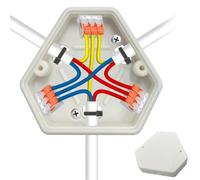 Electric Junction Box, 3 Way Terminal Case, Weatherproof Outdoor Wiring Enclosure, Electrical Distribution Box, Secure Power Connection Accessory, Junction Boxs for Light, Trailer, Boat