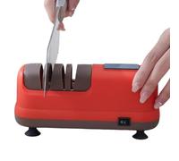 Electric Knife Sharpener - ABS PP 17.5x7.5x5cm USB Rechargeable 1200mAh 20W Sharpening Machine With Suction Base - Automatic Multi Purpose Sharpener For Kitchen Knives And Scissors