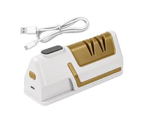 Electric Knife Sharpener - Rechargeable Diamond Blade Sharpener | Automatic Multi Functional Kitchen Tool | Coarse Fine Sharpening For Kitchen Shears Scissors Home Chef Restaurant Use