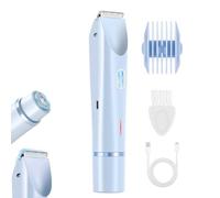 Electric Lady Dual Head Groomer,New 2-in-1 Women's Body Shaver,Body Grooming Tool,USB Charge Waterproof Painless Electric Razors for Silk Skin (Blue)