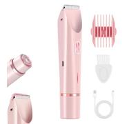 Electric Lady Dual Head Groomer,New 2-in-1 Women's Body Shaver,Body Grooming Tool,USB Charge Waterproof Painless Electric Razors for Silk Skin (Pink)