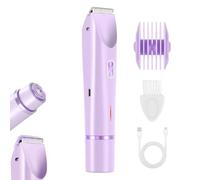 Electric Lady Dual Head Groomer,New 2-in-1 Women's Body Shaver,Body Grooming Tool,USB Charge Waterproof Painless Electric Razors for Silk Skin (Purple)
