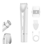 Electric Lady Dual Head Groomer,New 2-in-1 Women's Body Shaver,Body Grooming Tool,USB Charge Waterproof Painless Electric Razors for Silk Skin (White)