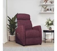 Electric Lift Recliner Chair for Elderly, Manual Tilt Function with 3 Positions, Comfortable Fabric Reclining with Side Pocket and Remote, Purple Lift Chair for Living Room and Max Load 110kg