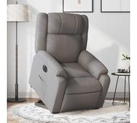 Electric Lift Recliner Chair for Elderly, Power Lift Recliner Chair with Remote, 135° Tilt, Massage & Heat, Side Pocket, Taupe Fabric, Max Load 110kg, Easy Assembly for Living Room & Bedroom