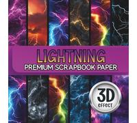 Electric Lightning 6x6 Scrapbook Paper Pad - 24 Sheets Vibrant Storm Pattern Collection: Single Sided 6 Inch Square Bright Artistic Decorative Craft Paper For Card Making And Junk Journaling