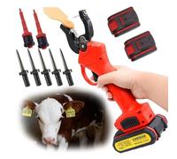 Electric Livestock Ear Tag Applicator Universal Livestock Ear Tag Pliers Cordless Cattle Ear Tagger for Rapid Marking of Pigs, Cattle & Sheep Installation Tools
