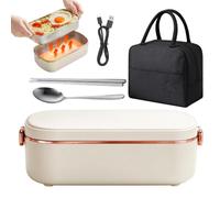 Electric Lunch Box, 900ml Self Heating Food Container With USB Charging | Fast Food Warming 304 Stainless Steel Interior USB Rechargeable Design 900ml Capacity Portable 36W Heating Container