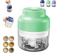 Electric Mini Garlic Chopper Set - 250/320ml Multi-Functional Portable Vegetable Cutter, Multi-functional Portable Vegetable Cutter Set, Veggie Grinder for Chili Onion Ginger Celery (250ml green)