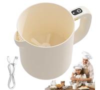 Electric Mixer - Beater électrique rechargeable | Egg Beater Electrical Beaters Rice Cleaner Bowl | 1 L Mixing Bowl Portable Filter Machine Baking Tools Kitchen Gadgets for Cooking Baking