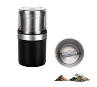 Electric Multi-Use Cup Grinder, Coffee Bean Grinder, Salt and Pepper Grinder Set, Large Capacity Stainless Steel, Detachable Cup, Easy Clean (Us/Eu Plug) (Double blade)