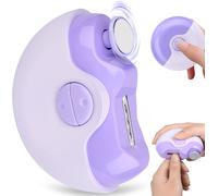 Electric Nail Clipper,2 In 1 Automatic Nail Clipper,Automatic Nail Clippers With Led Light And Storage Of Nail Leftovers,Rechargeable Nail Clipper For Elderly/Baby