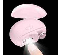 Electric Nail Clipper, USB Rechargeable Nail Trimmer and Polisher with LED Light, Easy Grip Non Slip Cutter for Toenail, Babies, Adults, Pets, Toddler, Kids, Travel, Dog, Cat, 8.7x3.5cm