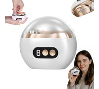 Electric Nail Clippers, 2025 Upgraded 3 in 1 Electric Nail Clippers for Adults, Multifunctional Fingernail Trimmer with 3 Adjustable Speeds, Low Noise, Lamp Lighting, Polishing for Fingers (White)