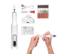 Electric Nail Drill File, Set Acrylic Gel Nails, 5.12x0.98x0.98 Inches 15000 Rpm Manicure Pedicure Grooming Tool with 3 Adjustable Speeds for Grinding, Polishing and Shaping