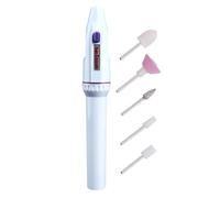 Electric Nail Drill Machine - Portable Cordless Nails File Set | Battery Powered Pen Shape Nail Care System, Professional Manicure Pedicure Tool For Gel Nails, Buffing, Grooming