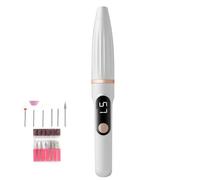 Electric Nail Drill, Nail File Set Machine, Digital Display Rechargeable Drill with Replacement Parts, Pedicure Tool, Manicure Accessory with Portable Design, Supplies for Home Salon Use