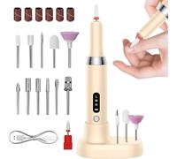 Electric Nail Drill Portable Grinder, Cordless Device with Charging Base, Three Adjustable Modes, Professional Manicure Pedicure Machine, Perfect for Home Salon Use, Precise Nail Care Tool