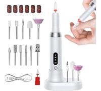 Electric Nail File, Adjustable Speed Nail Drill, Cordless Nail Drill, Nail Drill Kit with a Variety of Drill Bits, Ideal for Filing, Grinding, and Shaping Nails at Home (1 Piece)