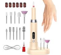 Electric Nail File, Adjustable Speed Nail Drill, Cordless Nail Drill, Nail Drill Kit with a Variety of Drill Bits, Ideal for Filing, Grinding, and Shaping Nails at Home (1 Piece)