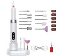 Electric Nail File, Adjustable Speed Nail Drill Kit, Cordless Nail Drill, Nail Drill Machine, Nail Grinder, 12 Drill Bits, Home Nail Salon Kit, Professional Nail Drill, Portable Nail File, Nail Care