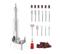 Electric Nail File, Low-Noise Rechargeable Drill, 5.12x0.91x0.91 Inches Portable Electronic Manicure Tool, Adjustable Speed for Shaping, Trimming, Carving, and Polishing Nails